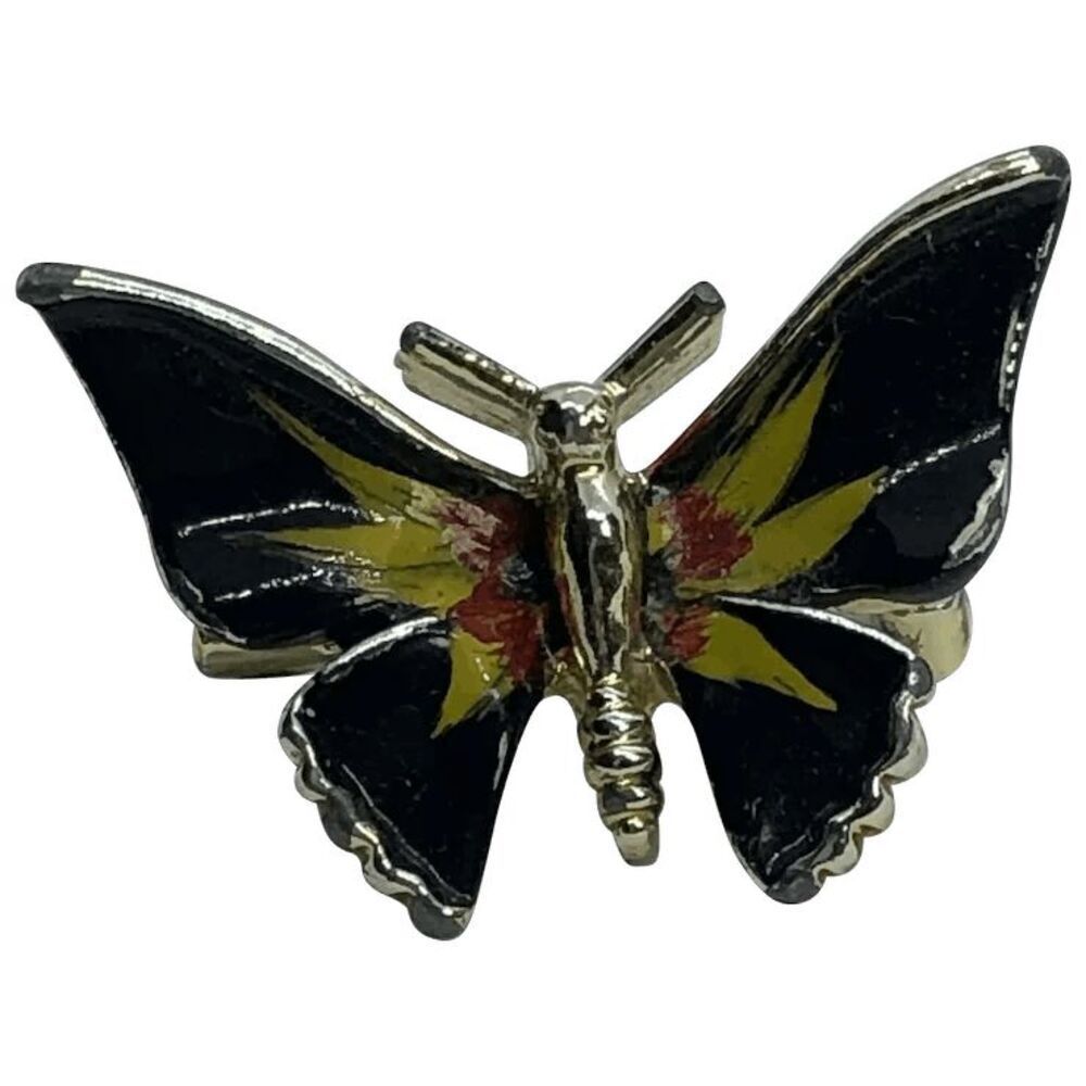 Adorable Small Vintage Enamel Butterfly Pin / Brooch